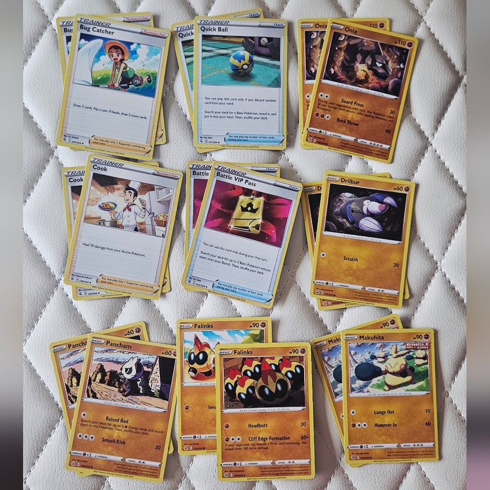 Bundle (18) New Pokemon Fighting Type and Trainer Playing Cards
